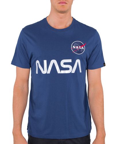 Alpha Industries NASA Reflective - T-shirt - Blå (178501-539)