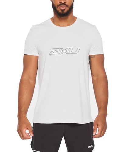 2XU Contender - T-shirt - Vit/Svart (MR6243a-WH)