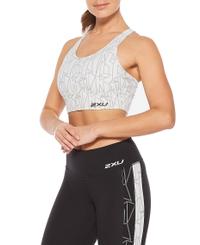 2XU Active Longline MedImpact - Sports-BH - Geo Lines/ White (WR6299a)