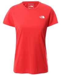 The North Face W Reaxion Amp Crew - T-shirt - Horizon Red (00CE0TV331)