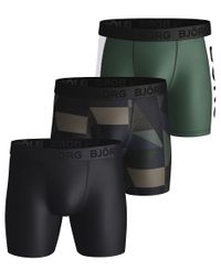 Björn Borg BB Textured Block 3pk - Boxershorts - Duck Green (2111-1148-81461)