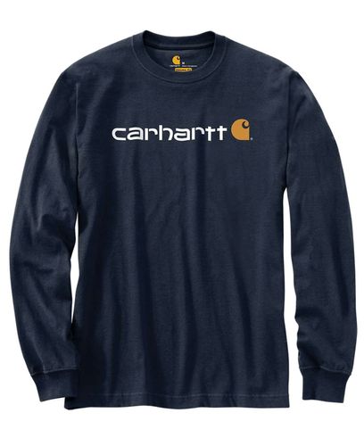 Carhartt Core Logo T-Shirt L/S - Tröjor - Navy (104107.412.S)