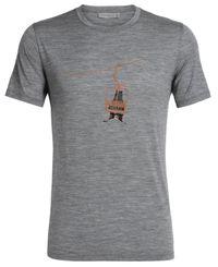 Icebreaker M Tech Lite II Bear Lift - T-shirt - Gritstone Hthr (IB0A56FQ0041)