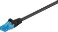 OneSEC CAT 6A UTP Cable, 0.25m, Black 500 MHz, AWG 26/7, U/UTP