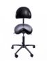 ErgoFinland Lenni sadelstol med ryggstöd färg svart