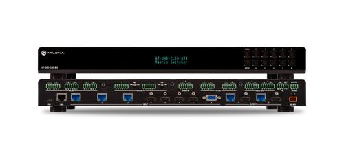 Atlona 4K/UHD, 8×2 Multi-Format Matrix Switcher with Dual, HDBaseT and Mirrored HDMI Outputs (AT-UHD-CLSO-824)