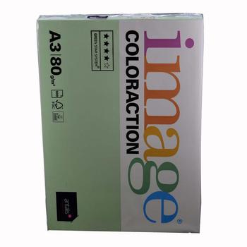 ANTALIS IMAGE COLORACTION PASTEL GREEN (FOREST) A3 80GM2 FSC - Box = 2,500 sheets (611046X)