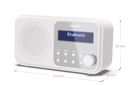 SHARP DR-P420(WH) Tokyo portable radio - Snowy White (DR-P420(WH))