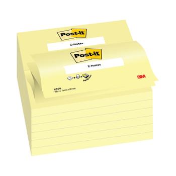 POST-IT Z Notes 76x127mm Canary Yellow (Pack of 12) R350Y (R350Y)