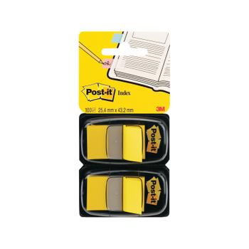POST-IT Index Tabs Dispenser with Yellow Tabs (Pack of 2) 680-Y2EU (680-Y2EU)