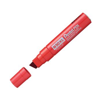 PENTEL N50XL Permanent Marker Jumbo Chisel Tip 17mm Line Red (Pack 6) - N50XL-B (N50XL-B)