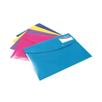 Rapesco ID Popper Wallet A4 + Solid Assorted (Pack of 5) 0701 (0701)
