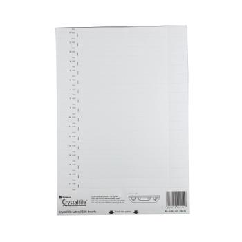 REXEL Crystalfile 330 Lateral Suspension File Card Inserts White (Pack 34) 70676 (70676)