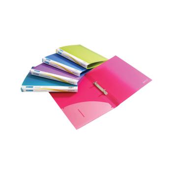 Rapesco Ring Binder Polypropylene 2 O-Ring A4 15mm Rings Bright Transparent Assorted (Pack 10) - 799 (0799)