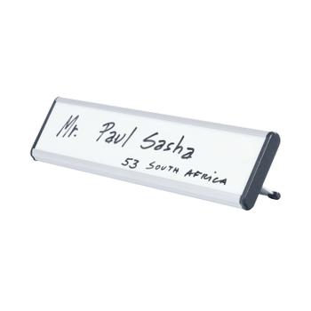 BI-OFFICE Drywipe Desk Nameplate 60x220x20mm White NPL01011 (NPL01011)