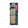 SHARPIE Permanent Marker Fine Tip 0.9mm Line Assorted Metallic Colours (Pack 3) - 1986006