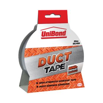 Unibond Duct Tape 50mmx50m Silver (1405197)
