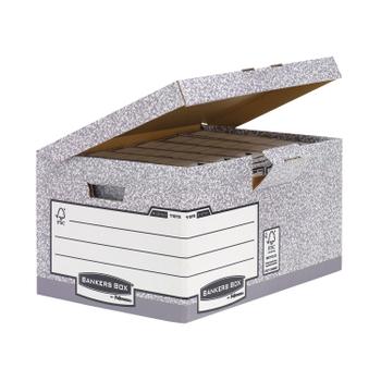 BANKERSB Fellowes Bankers Box System Flip Top Storage Box Grey (Pack of 10) 01815 (1181501)