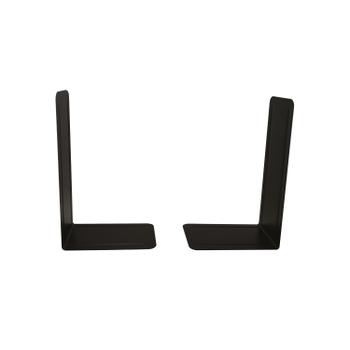 Unbranded Metal Bookends Giant W165 x D215mm Black (Pack of 2) 0441101 (0441101)