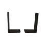 Unbranded Metal Bookends Giant W165 x D215mm Black (Pack of 2) 0441101