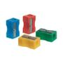 Q-CONNECT Plastic Pencil Sharpener Single Hole Assorted (Pack of 10) KF76992