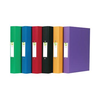 Q-CONNECT 25mm 2 Ring Binder Polypropylene A4 Assorted (Pack of 10) KF71446 (KF71446)