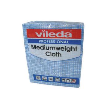 VILEDA Medium Weight Cloth Blue (Pack of 10) 106399 (106399)