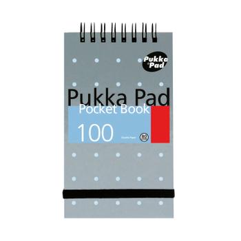 PUKKA PAD Ruled Wirebound Pocket Notebook 100 Pages A7 Metallic (Pack of 6) 6254-MET (6254-MET)
