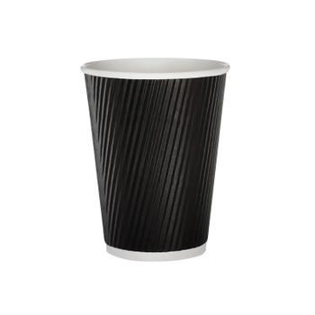 Unbranded 35cl Black Ripple Cup (Pack of 500) HHRWPA12 (HVRWBPA12)
