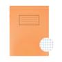 SILVINE 9x7 inch/229x178mm Exercise Book 5mm Square 80 Pages Orange (Pack 10) - EX105