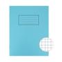 SILVINE 9x7 inch/229x178mm Exercise Book 7mm Square 80 Pages Blue (Pack 10) - EX106