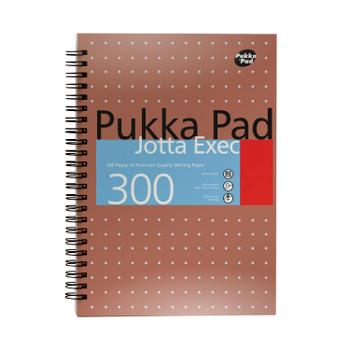 PUKKA PAD Ruled Metallic Wirebound Executive Jotta Notepad 300 Pages A4+ Copper (Pack of 3)7019-MET (7019-MET)