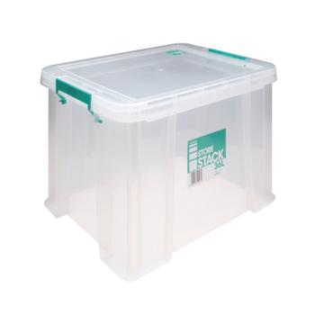 STORESTACK 36 Litre Storage Box W480xD380xH320mm Clear RB90124 (RB90124)