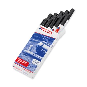 EDDING 751 Bullet Tip Paint Marker Fine Black (Pack of 10) 4-751001 (751-001)