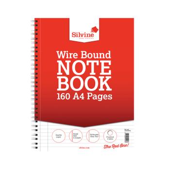 SILVINE Sidebound Wire Lined Refill Pad A4 160 Pages (Pack of 6) S80Y (TWA4RPFM)