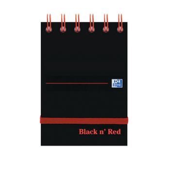 Black N Red A7 Wirebound Hard Cover Reporters Shorthand Notebook Ruled 140 Pages (Pack 5) - 400050435 (400050435)