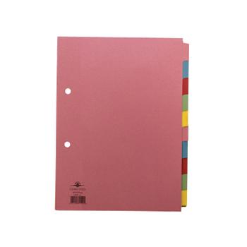 CONCORD Divider 10-Part A5 160gsm Pastel Colours 72199 (72199)