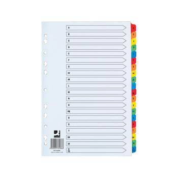 Q-CONNECT 20 Part A-Z Index Extra Wide Reinforced Multi-Colour Tabs KF76986 (KF76986)