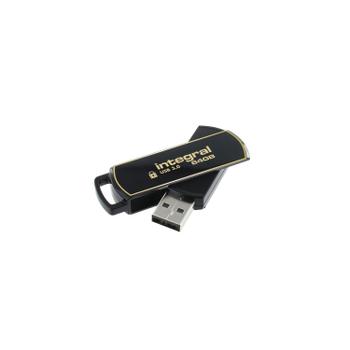 INTEGRAL Secure 360 Encrypted USB 3.0 64GB Flash Drive INFD64GB360SEC3.0 (INFD64GB360SEC3.)