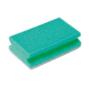 Unbranded Finger Grip Scourers 130x70x40mm Green (Pack of 10) SPCAGN60I