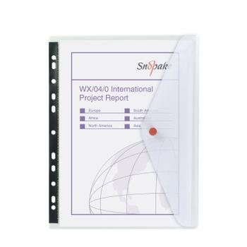 SNOPAKE Polyfile Ring Binder Wallet File A4 Clear (Pack 5) - 12566 (12566)