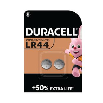 DURACELL LR44 Alkaline Button Batteries (Pack of 2) A76/2 (A76/2)