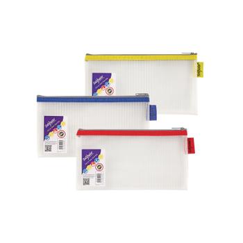 SNOPAKE Mesh Zippa Bag EVA DL 300 Mircon Assorted Colours (Pack 3) - 15817 (15817)