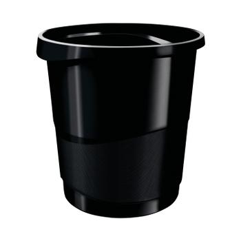 REXEL Choices Waste Bin Plastic Round 14 Litre Black 2115622 (2115622)