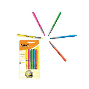 BIC Chisel Tip Highlighter Grip Assorted (Pack of 5) 894324 (894324)