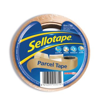 SELLOTAPE Brown Parcel Tape 48mmx50m (Pack of 8 SRP) 1760686 (1760686)