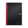 Black N Red A4 Casebound Hard Cover Notebook Recycled Ruled 192 Pages (Pack 5) - 100080530