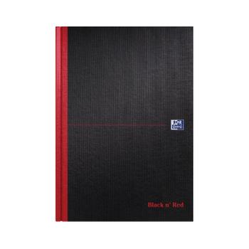 Black N Red Oxford Black n Red Notebook A4 Hardback Casebound Ruled With Single Cash 192 Pages (Pack 5) 100080537 (100080537)