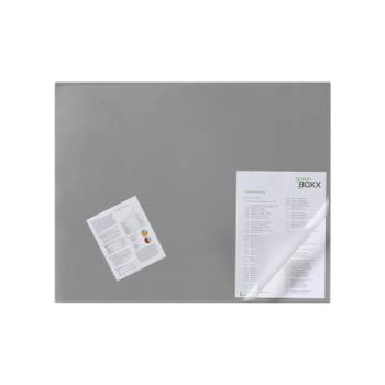DURABLE Desk Mat with Clear Overlay 650 x 520mm Grey 720310 (720310)