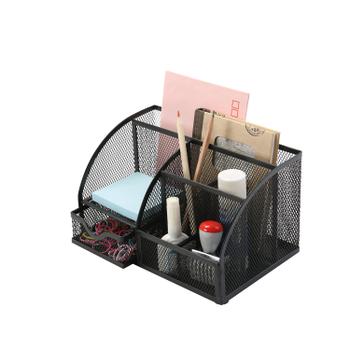 Q-CONNECT Curved Desktop Organiser Black KF17295 (KF17295)